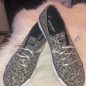 Sperry TopSider Seacoast Leopard Print Sneakers